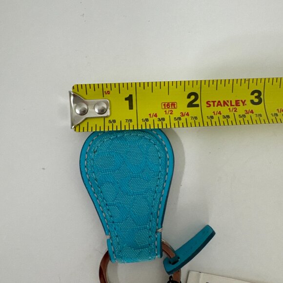 Coach Vintage Jacquard Mini Signature C Tear Drop FOB Key Chain Bag Charm FS7350 - Picture 15 of 15